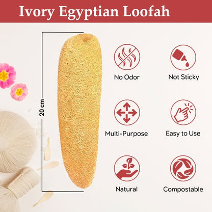 Ivory Natural Natural Egyptian Loofah Body Scrubber 